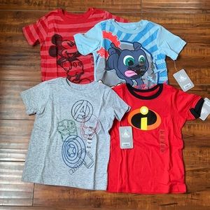 Lot of 4 Disney Shirts NWT 2T/3T